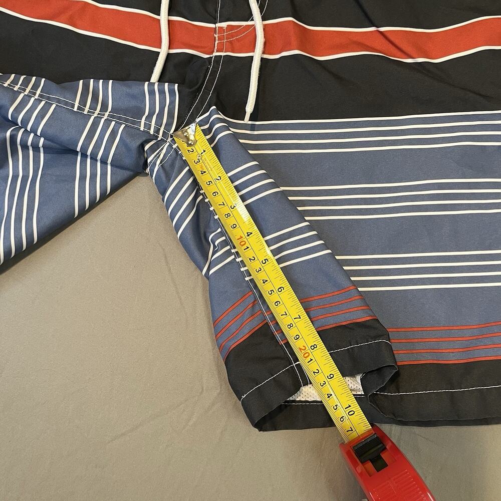 Gap Striped Board Swim Shorts Trunks Mens Large 9" Inseam - Picture 3 of 8